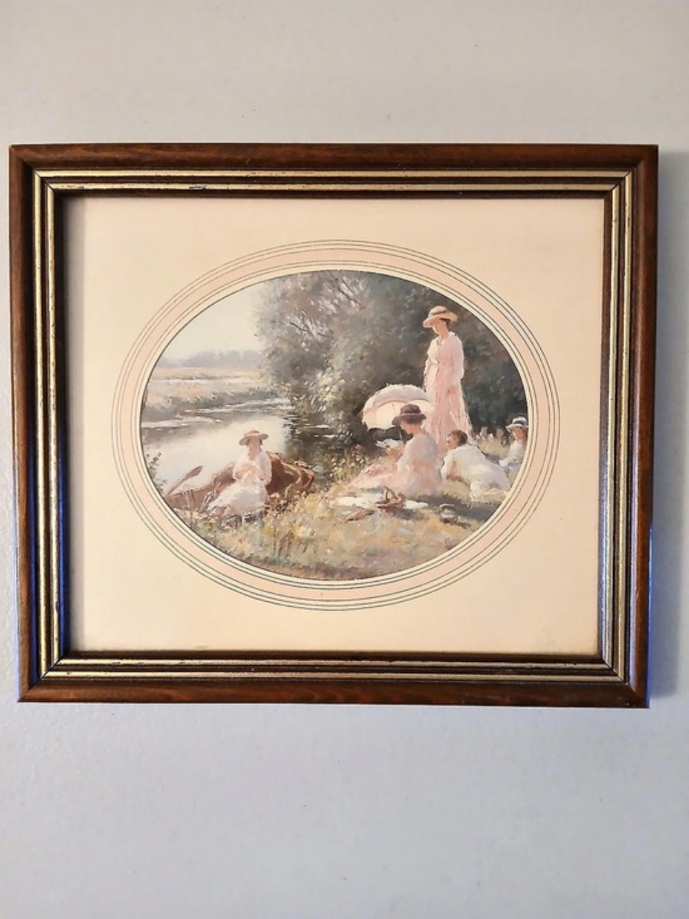 Framed Art Print in Brown & Gold